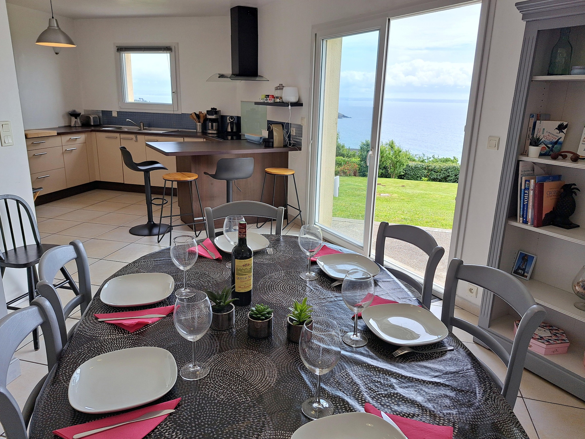   180° Panorama Meerblick Ferienhaus Telgruc-su