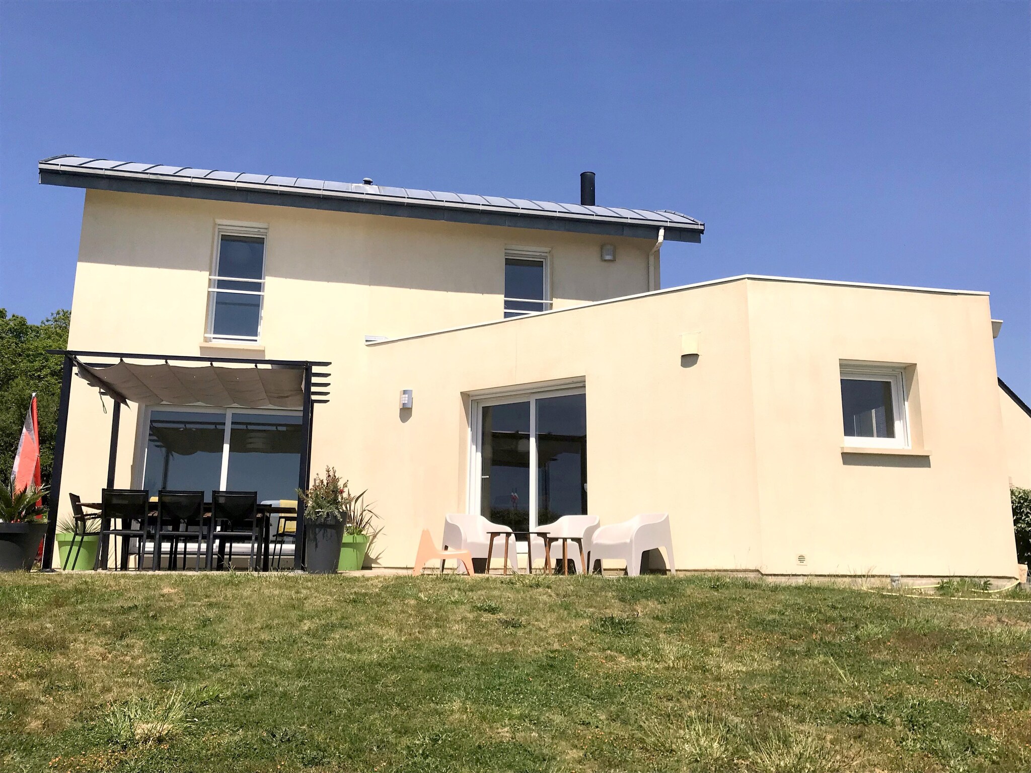   180° Panorama Meerblick Ferienhaus Telgruc-su