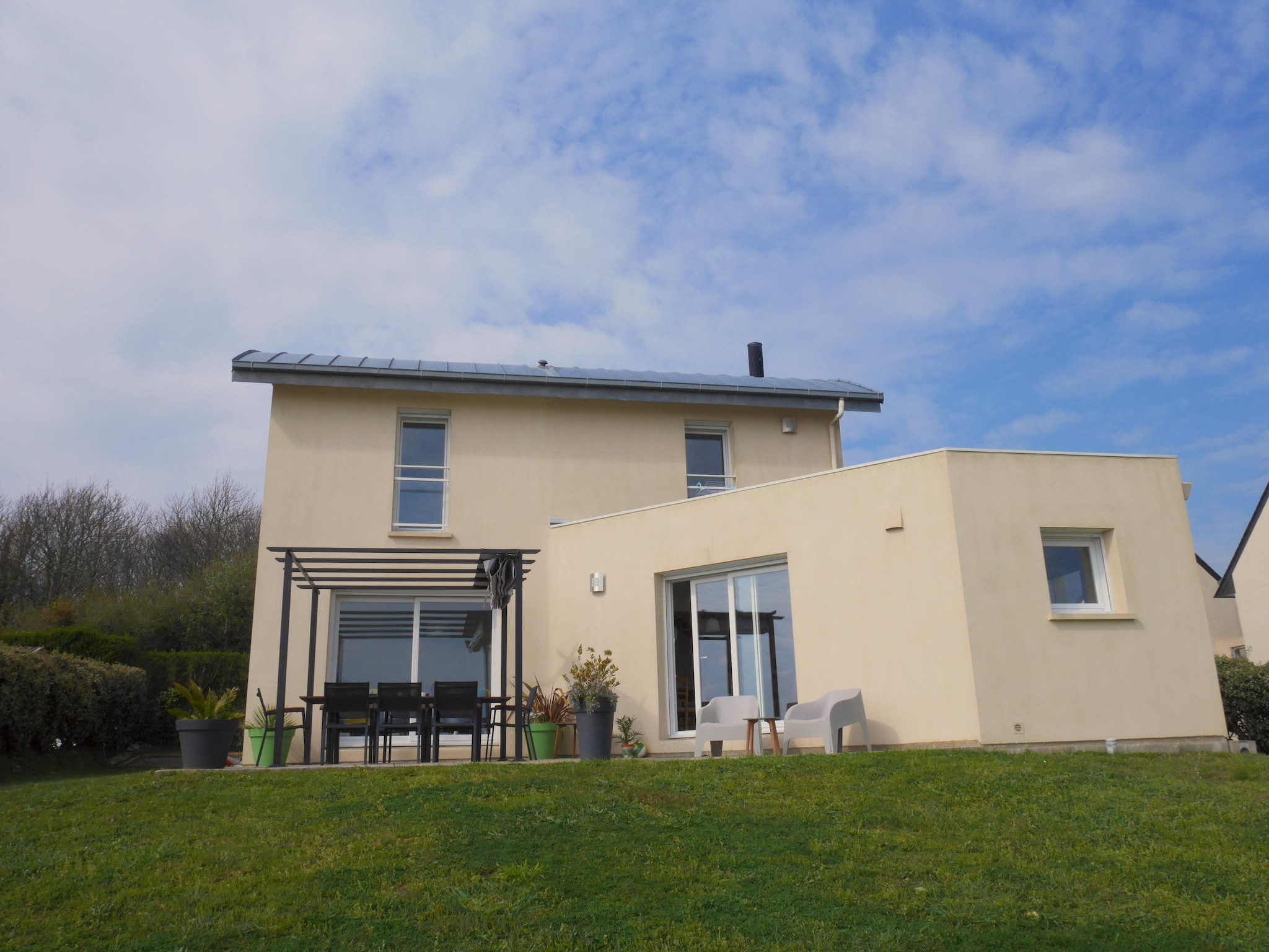   180° Panorama Meerblick Ferienhaus Telgruc-su