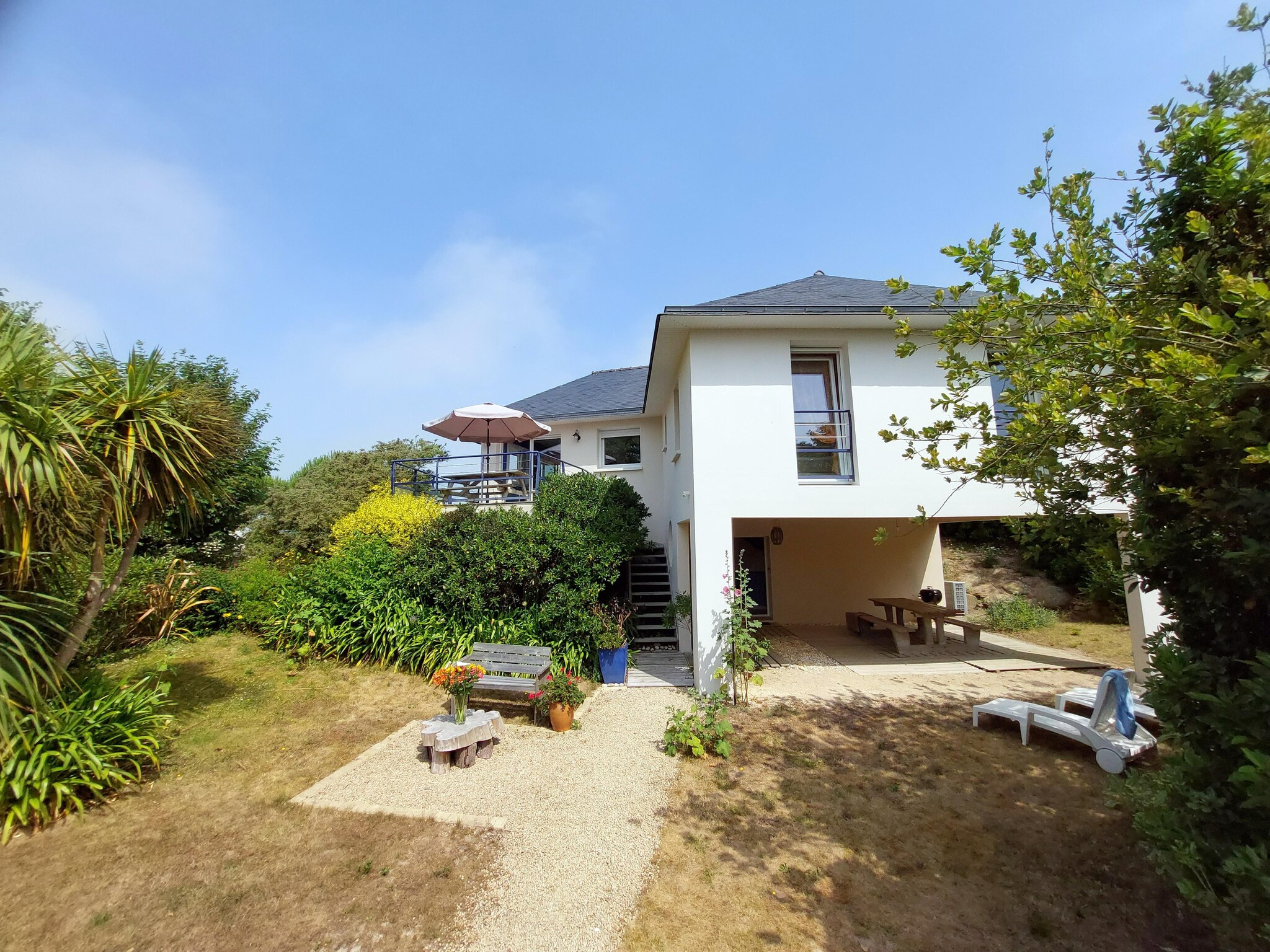   Panorama Meerblick Ferienhaus mit Dachterrasse Gui