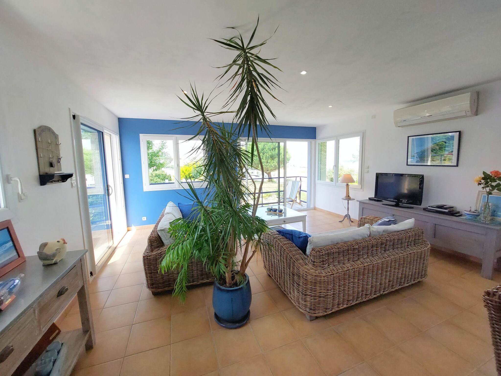   Panorama Meerblick Ferienhaus mit Dachterrasse Gui