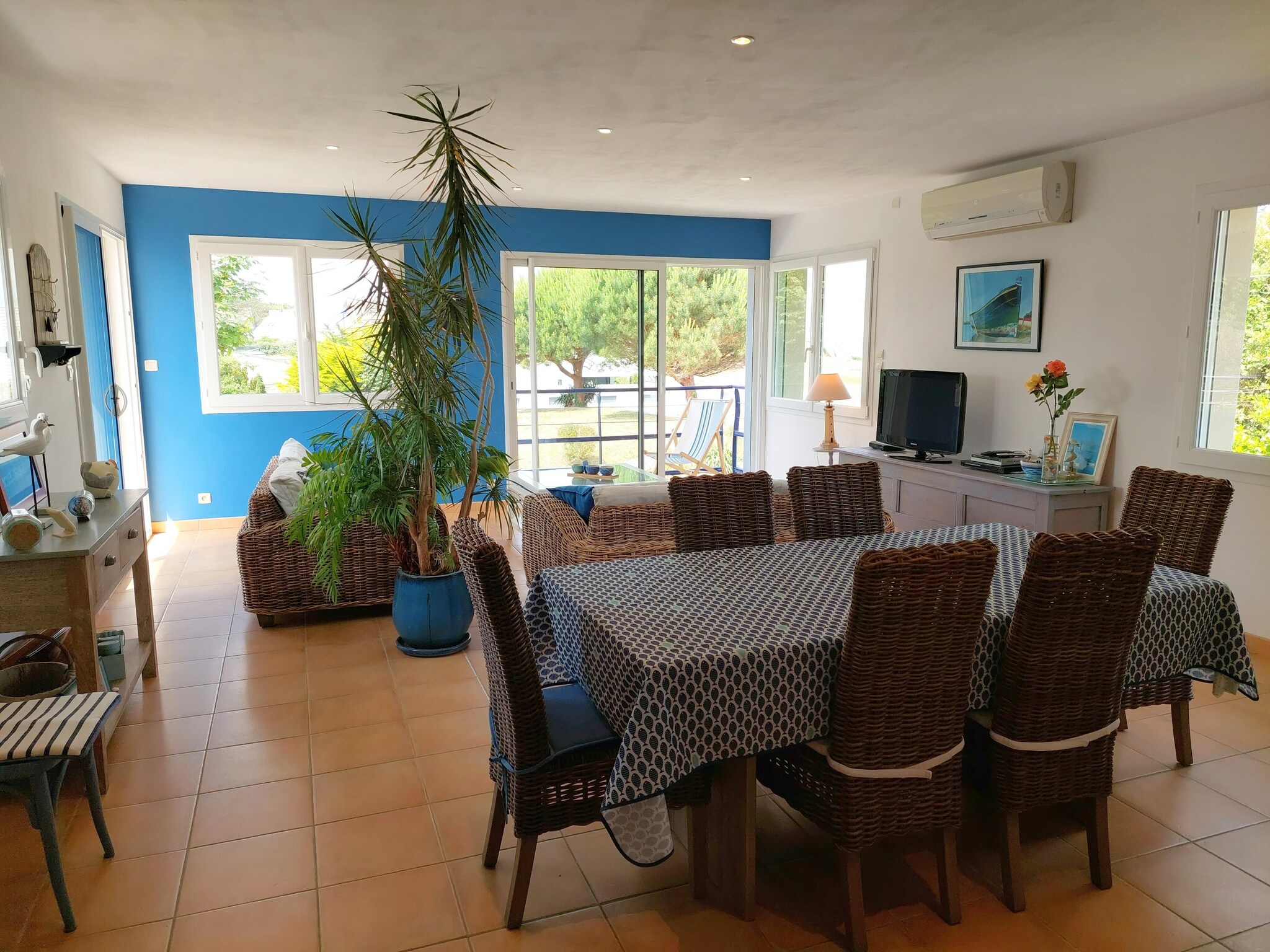  Panorama Meerblick Ferienhaus mit Dachterrasse Gui