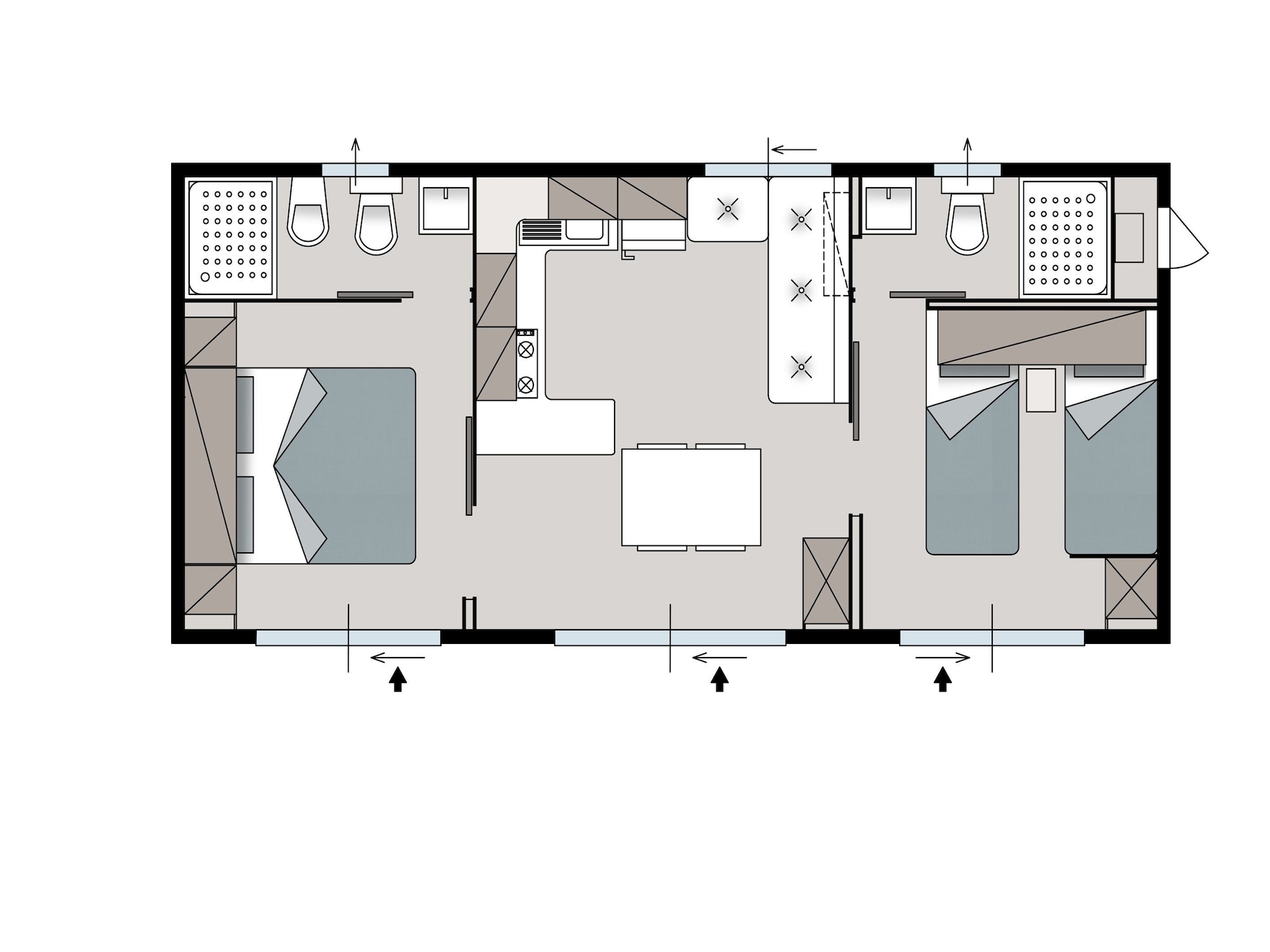 Mieszkanie Mobile Homes Strasko Novalja - Adria 34 qm fü
