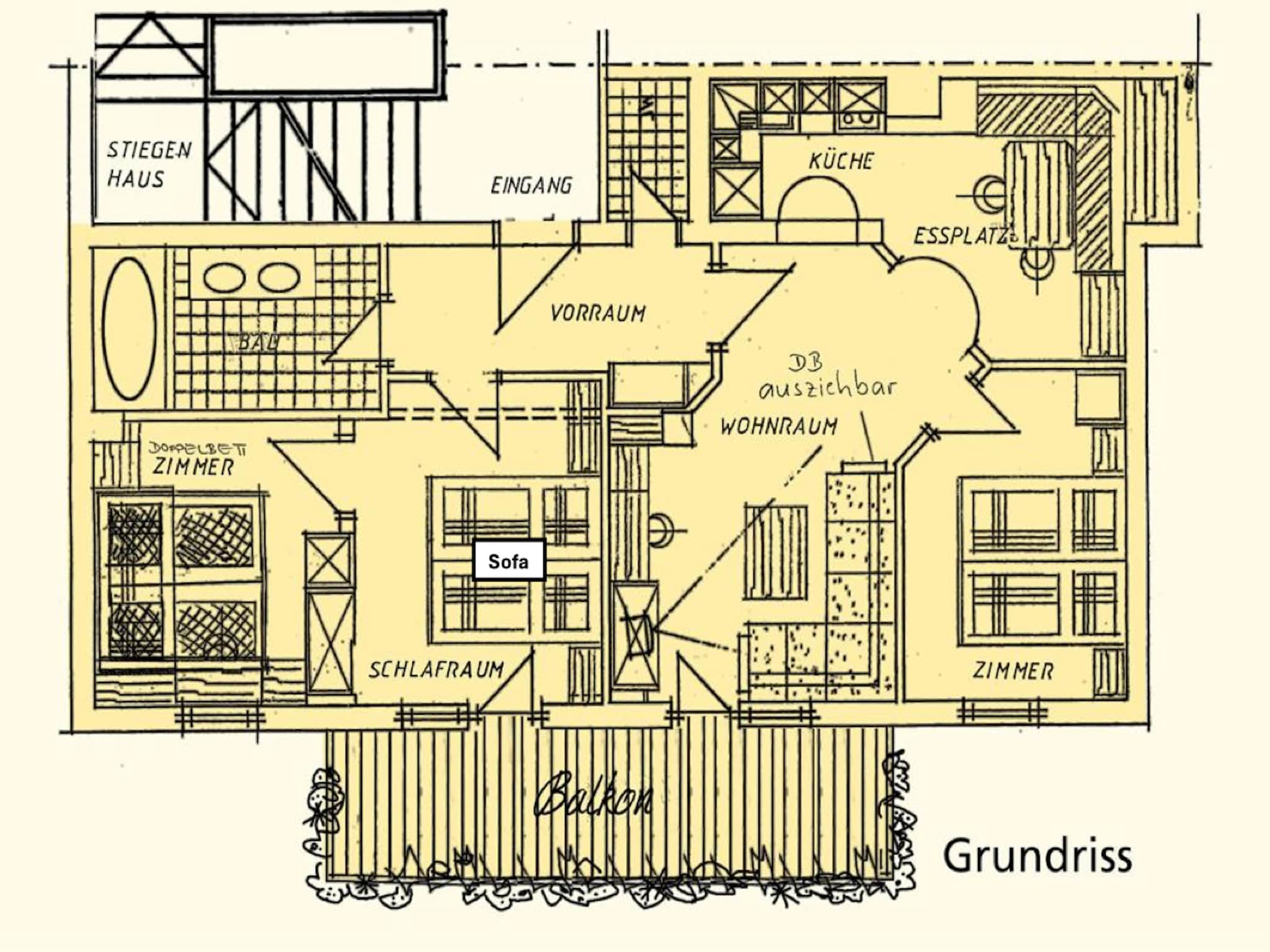 Ferienwohnung Apartment Grasberge - Apartment 4 - Balkon Nord