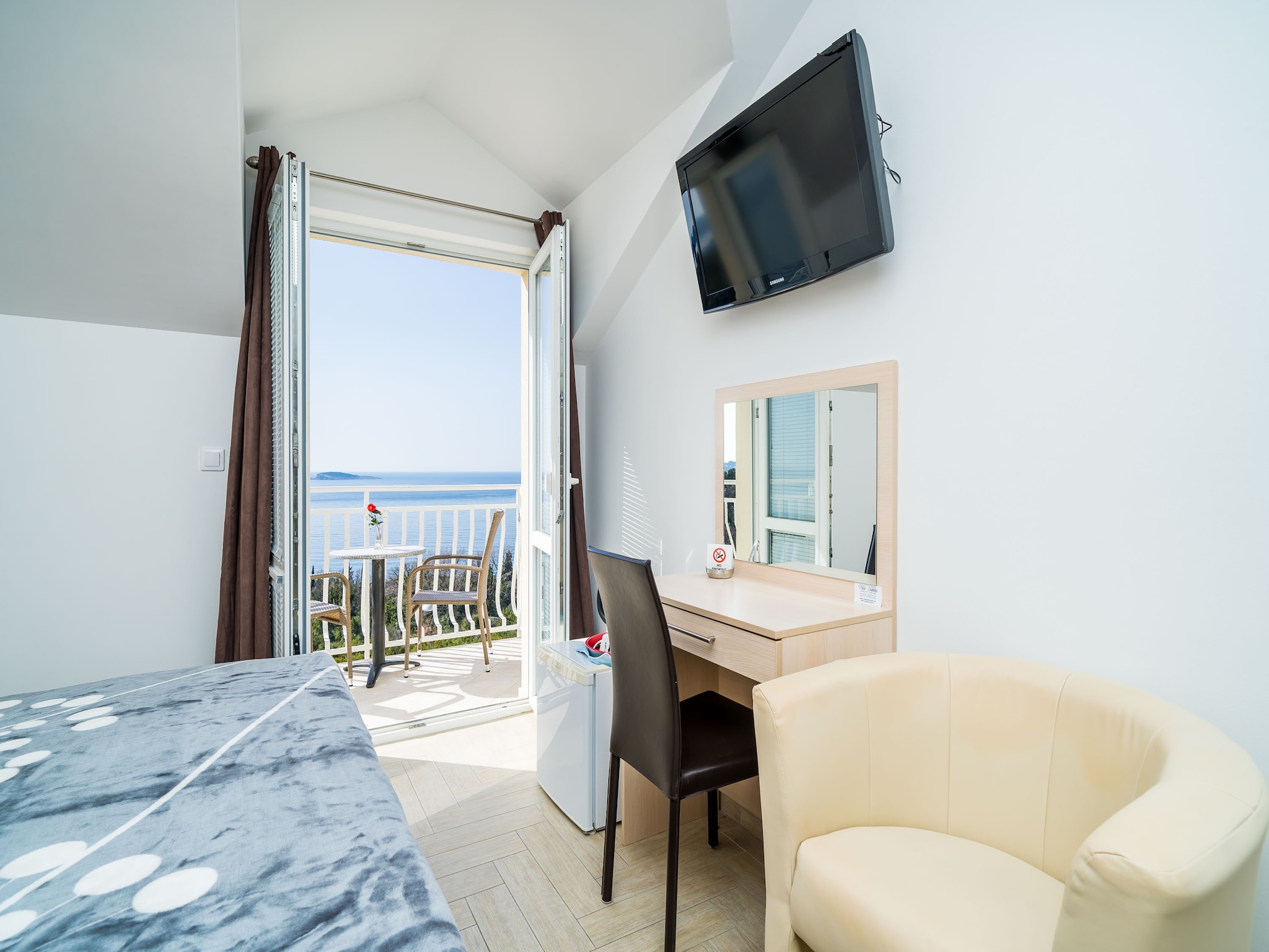 Apartmá Villa Samba - Double Room with Balcony and Sea Vie
