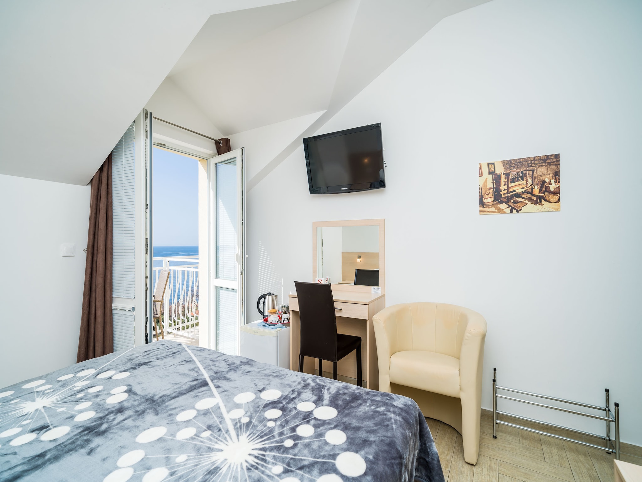 Apartmá Villa Samba - Double Room with Balcony and Sea Vie