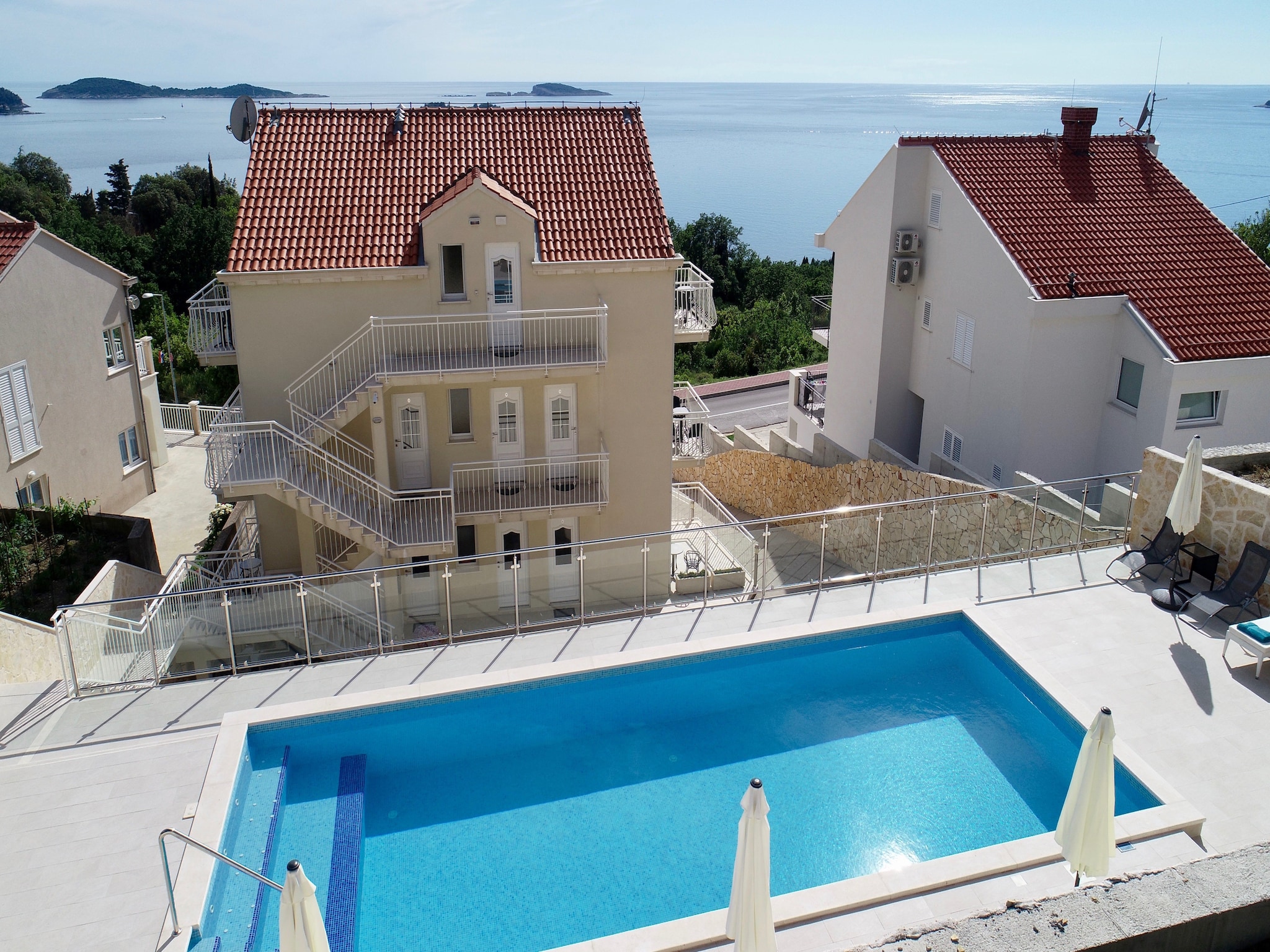 Apartmá Villa Samba - Double Room with Balcony and Sea Vie
