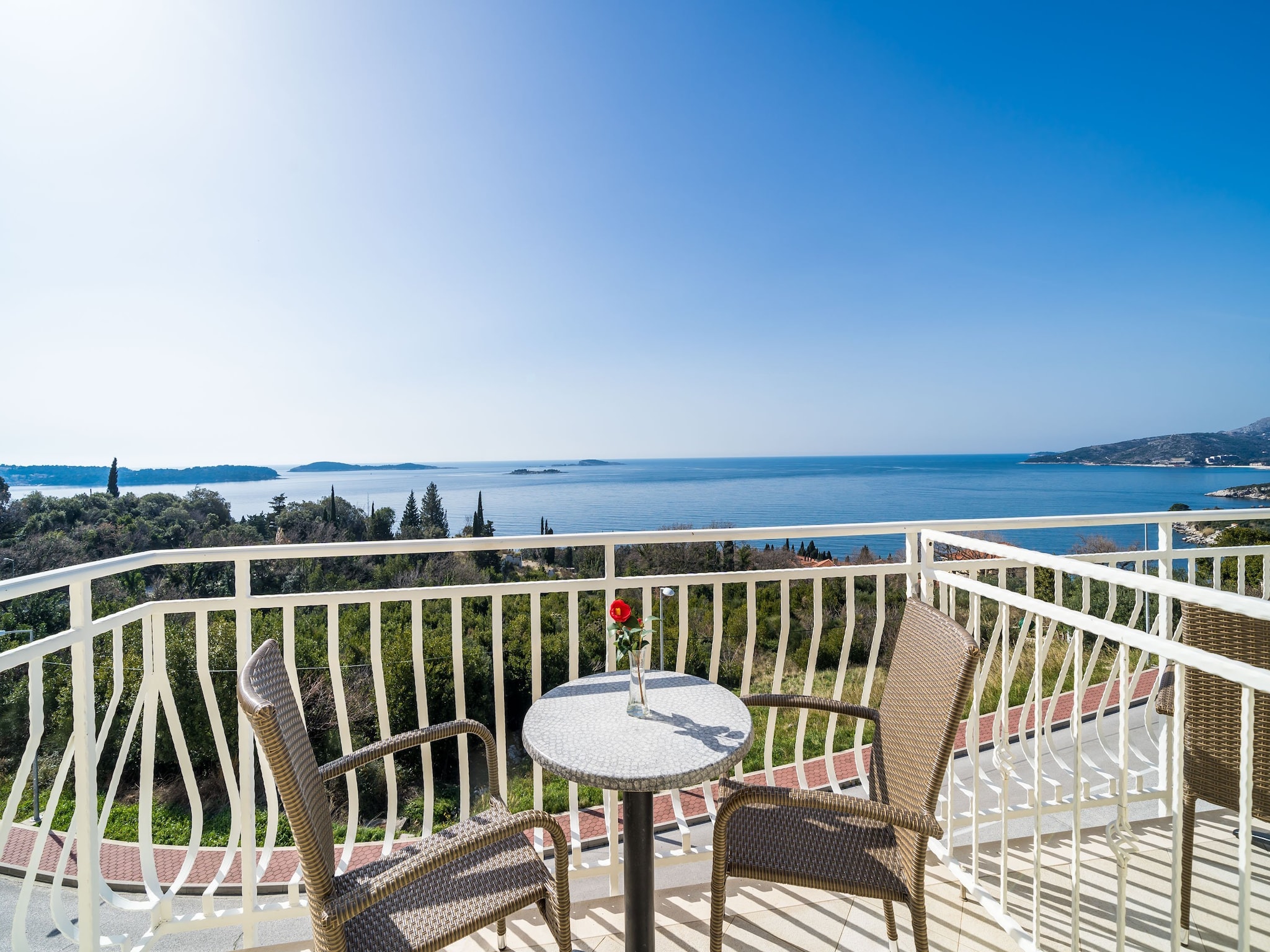 Apartmá Villa Samba - Double Room with Balcony and Sea Vie