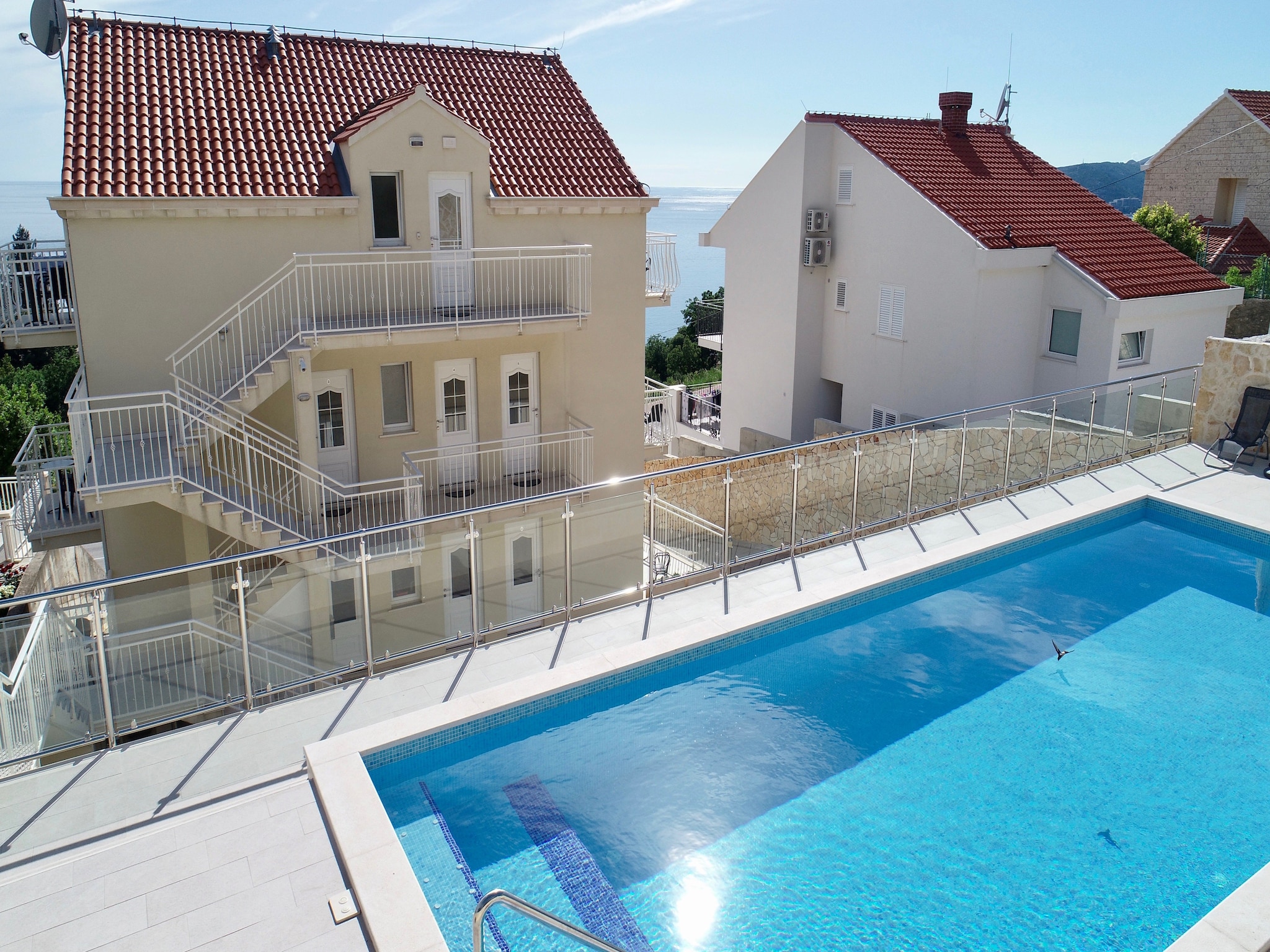 Apartmá Villa Samba - Double Room with Balcony and Sea Vie