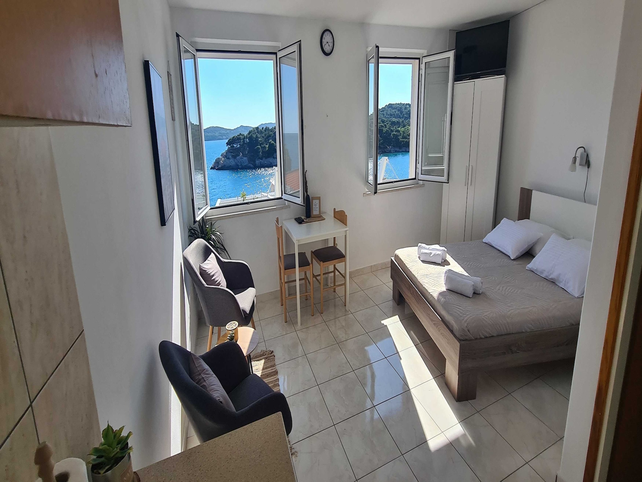 Apartmá Apartments Matea - Studio with Sea View (2 Adults)