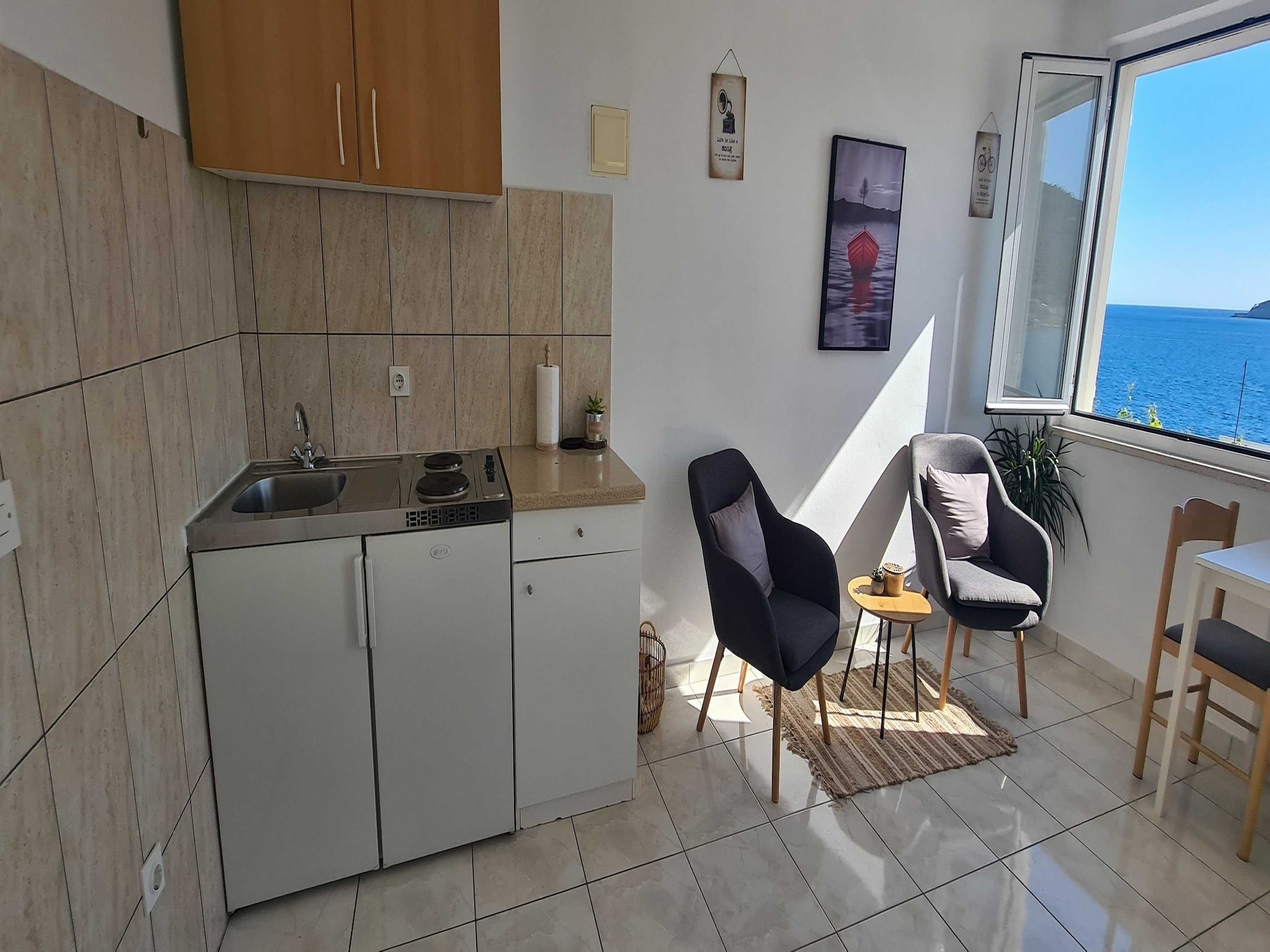 Apartmá Apartments Matea - Studio with Sea View (2 Adults)