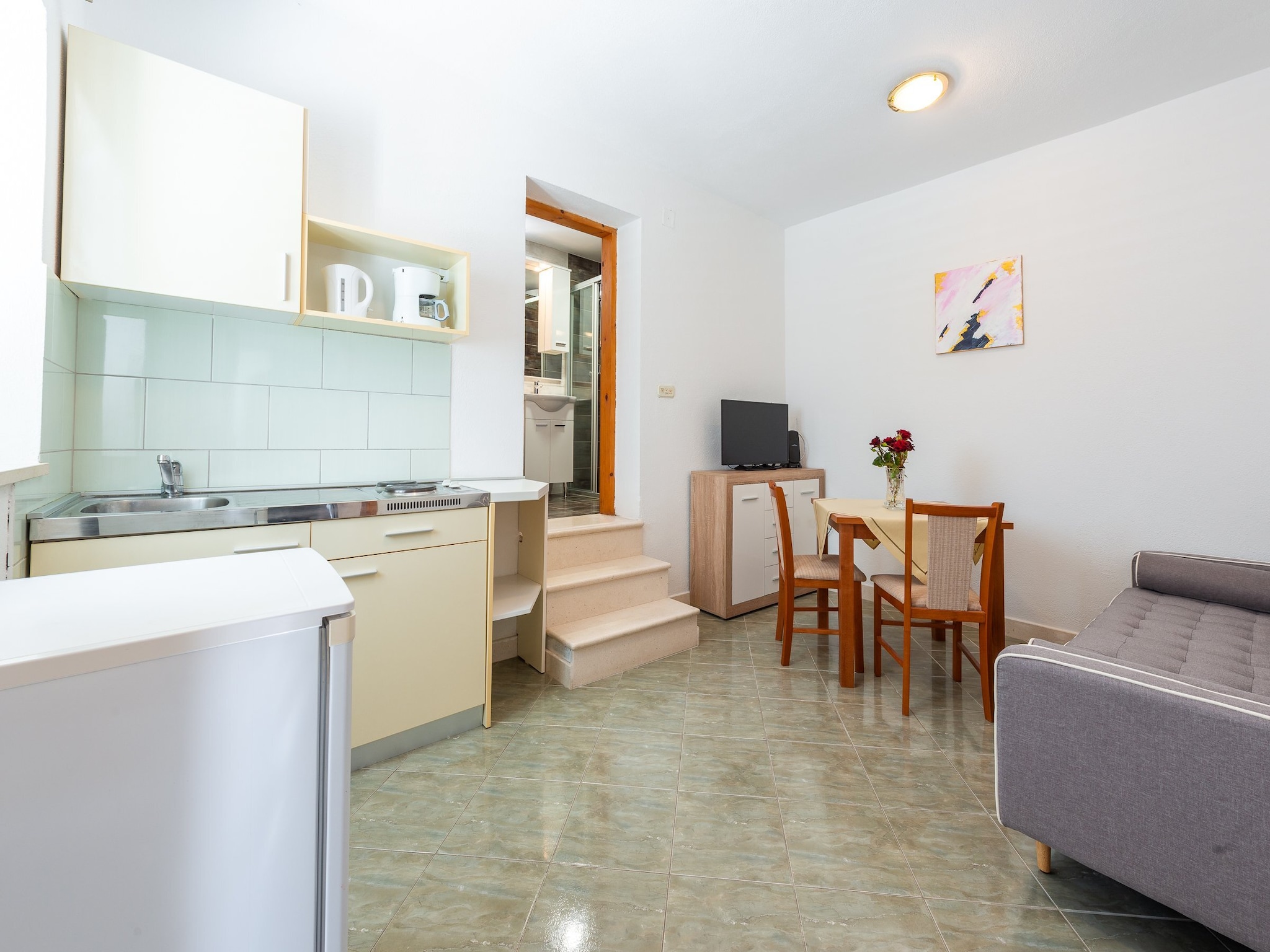 Apartmá Apartments Lucija - One Bedroom Apartment with Ter