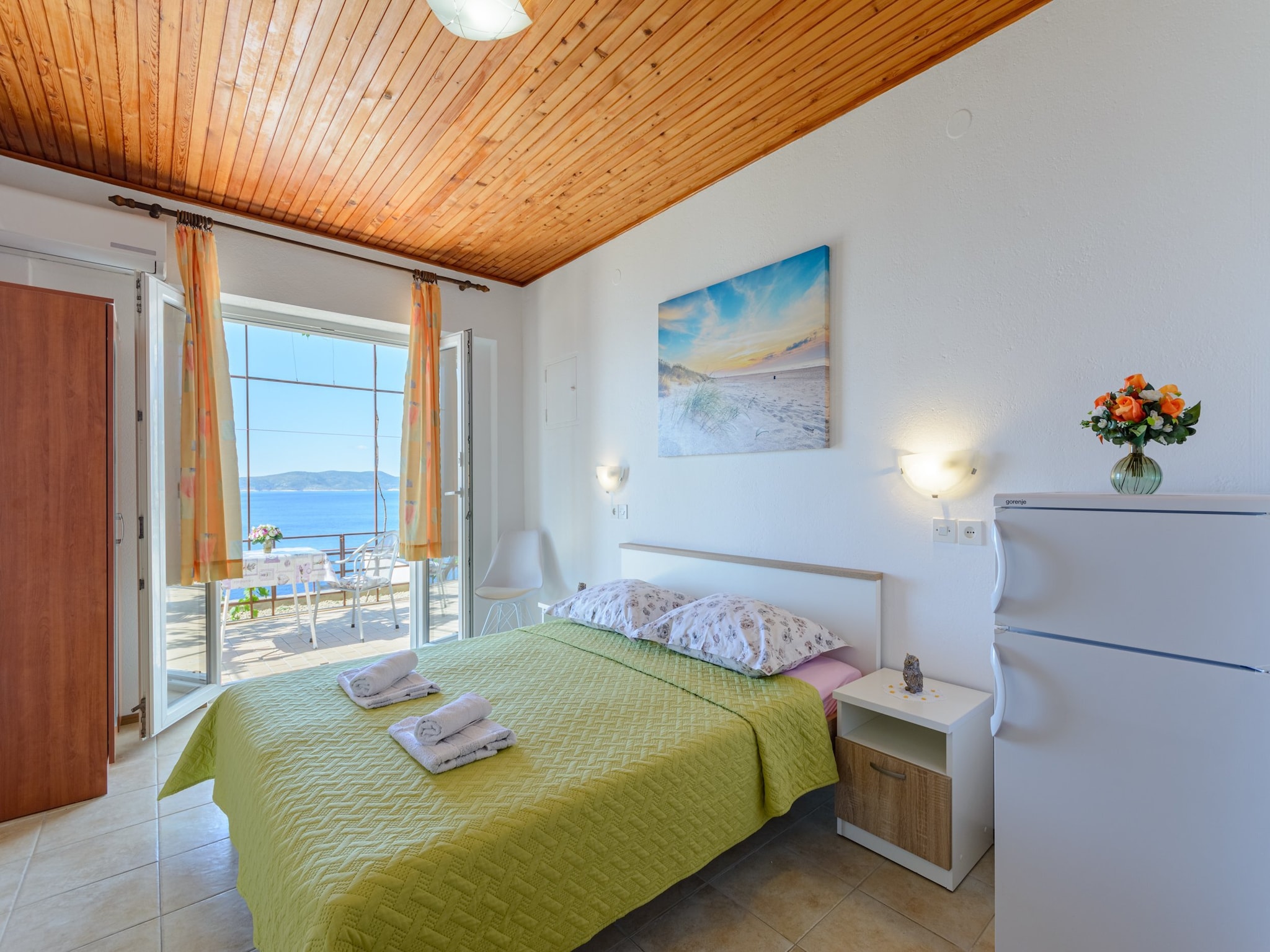Apartmá Rooms Sani - Double Room with Terrace and Sea View