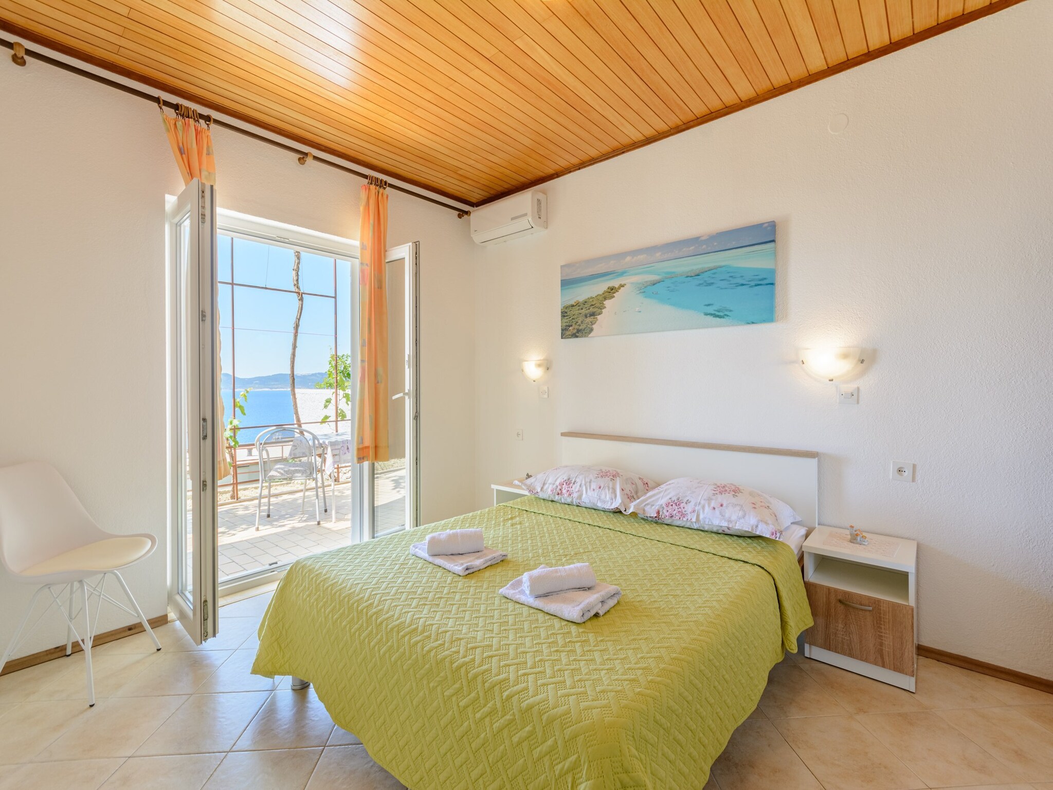 Apartmá Rooms Sani - Double Room with Terrace and Sea View