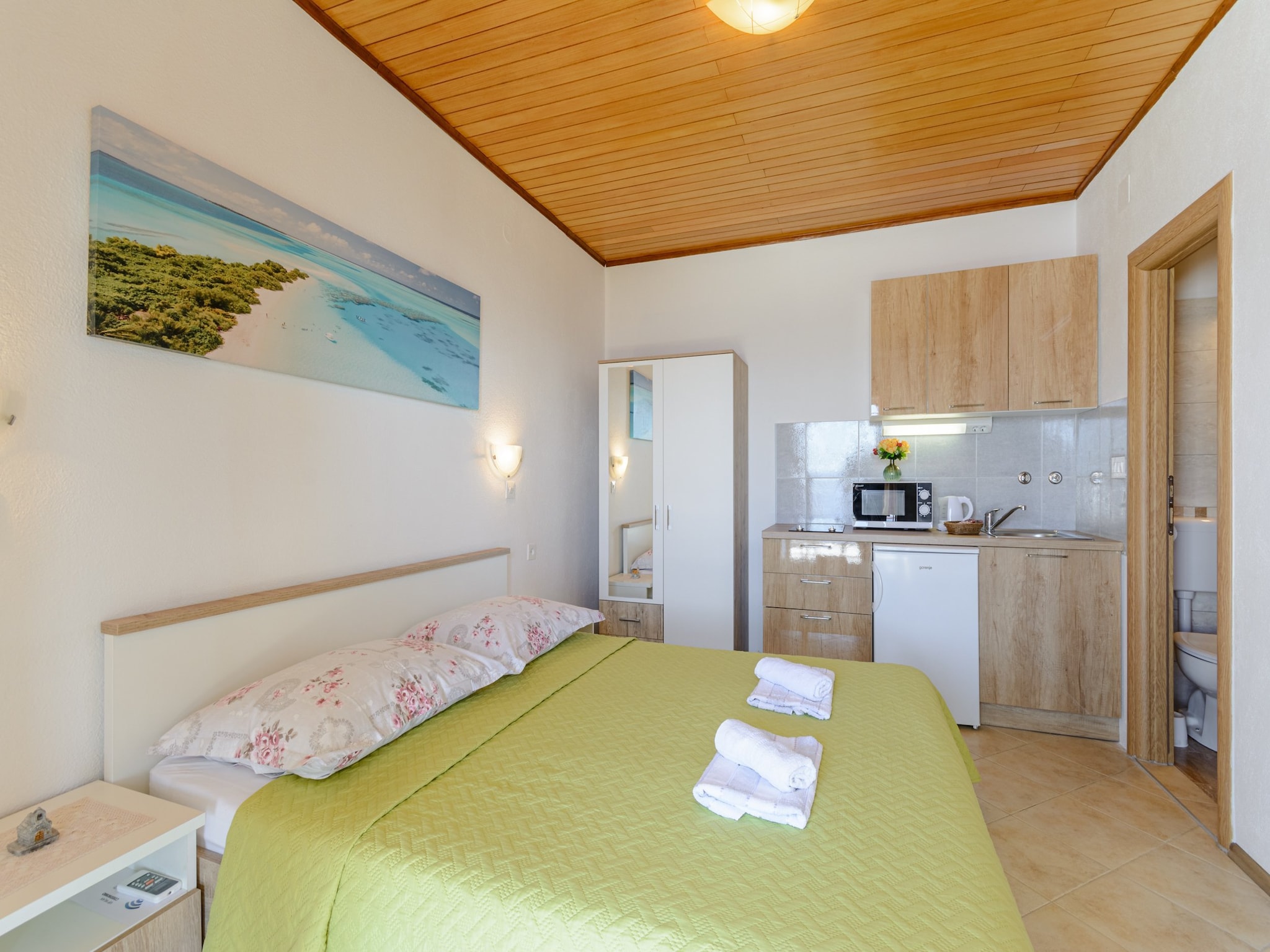 Apartmá Rooms Sani - Double Room with Terrace and Sea View