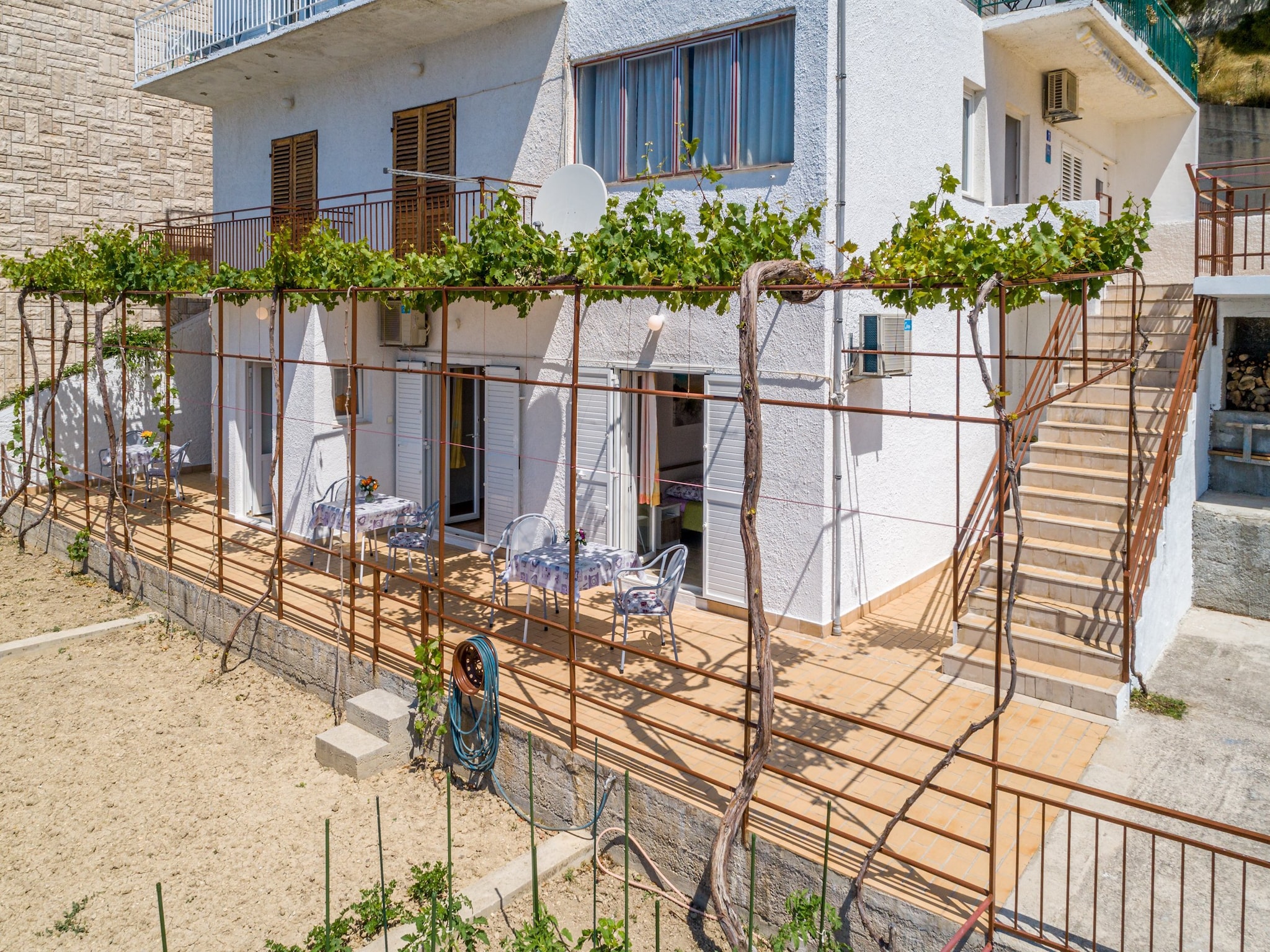 Apartmá Rooms Sani - Double Room with Terrace and Sea View