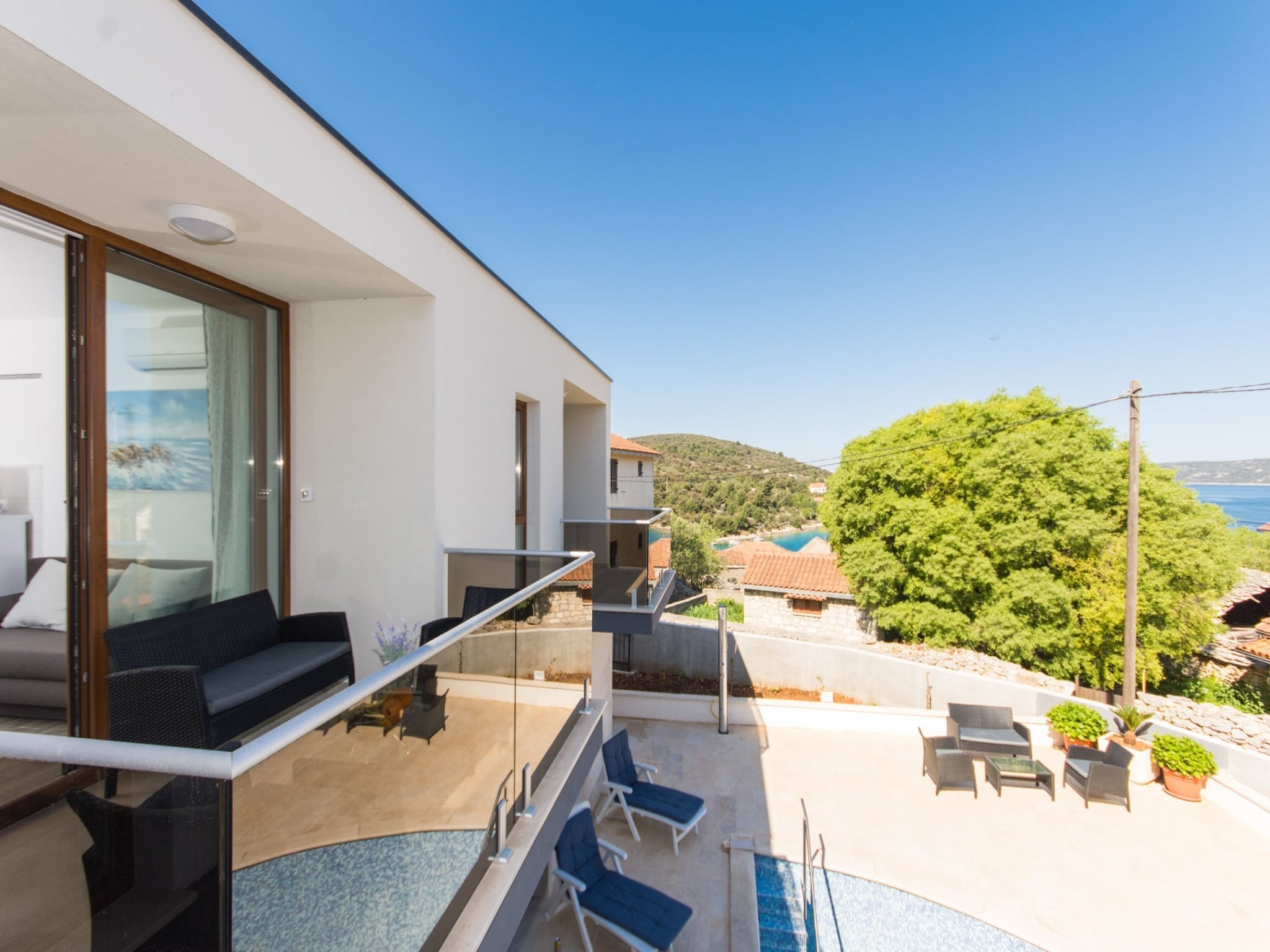Apartmá Villa LA-Comfort One Bedroom Apartment with Sea Vi