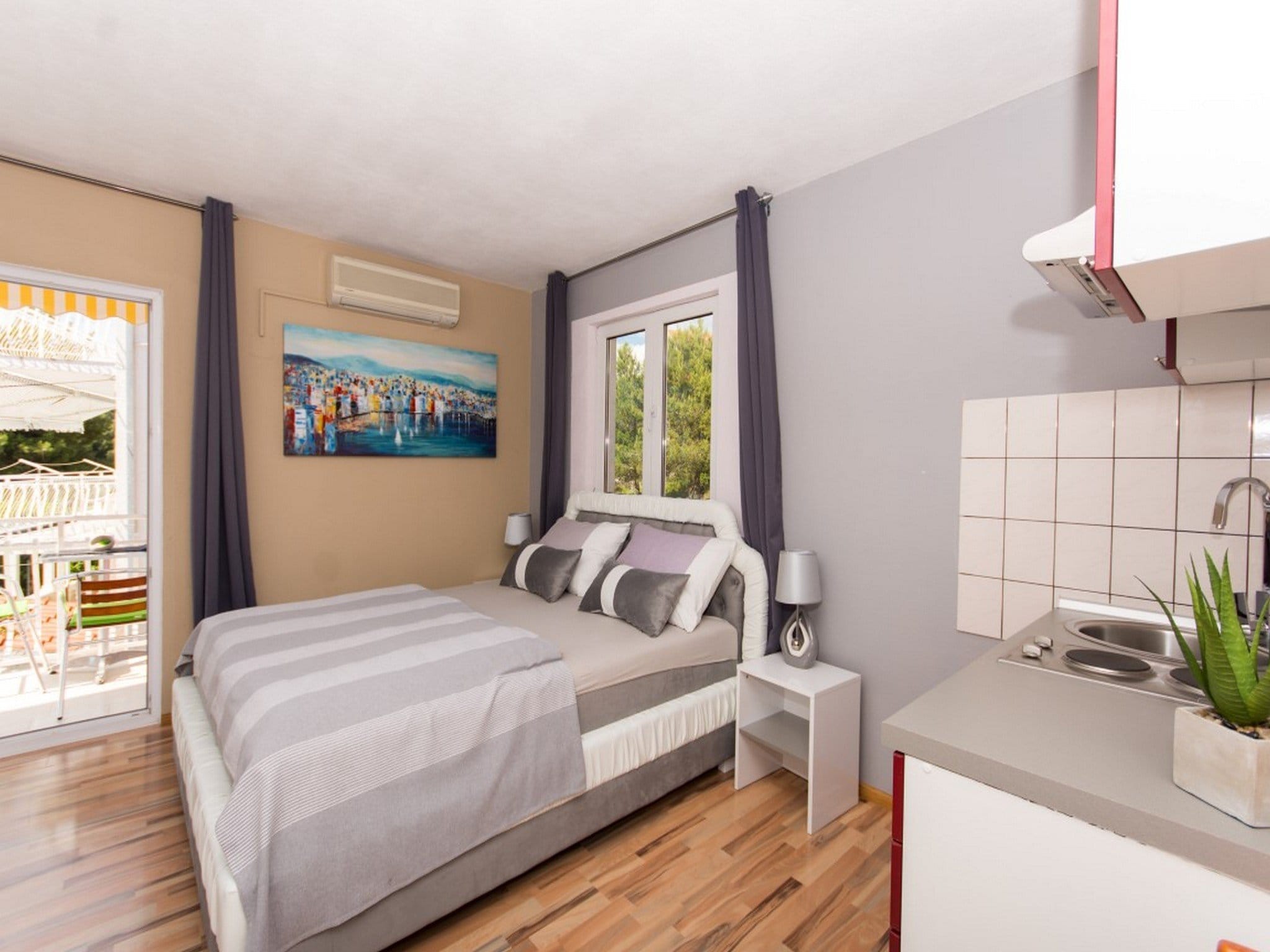 Apartmá Villa Stil - Studio Apartment with Balcony and Sea