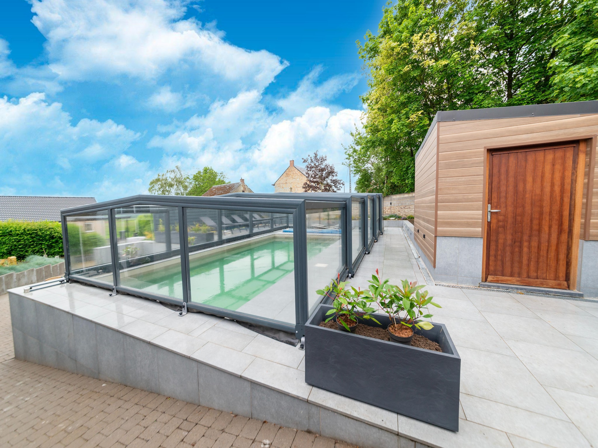  Gite à la ferme avec Piscine intérrieur