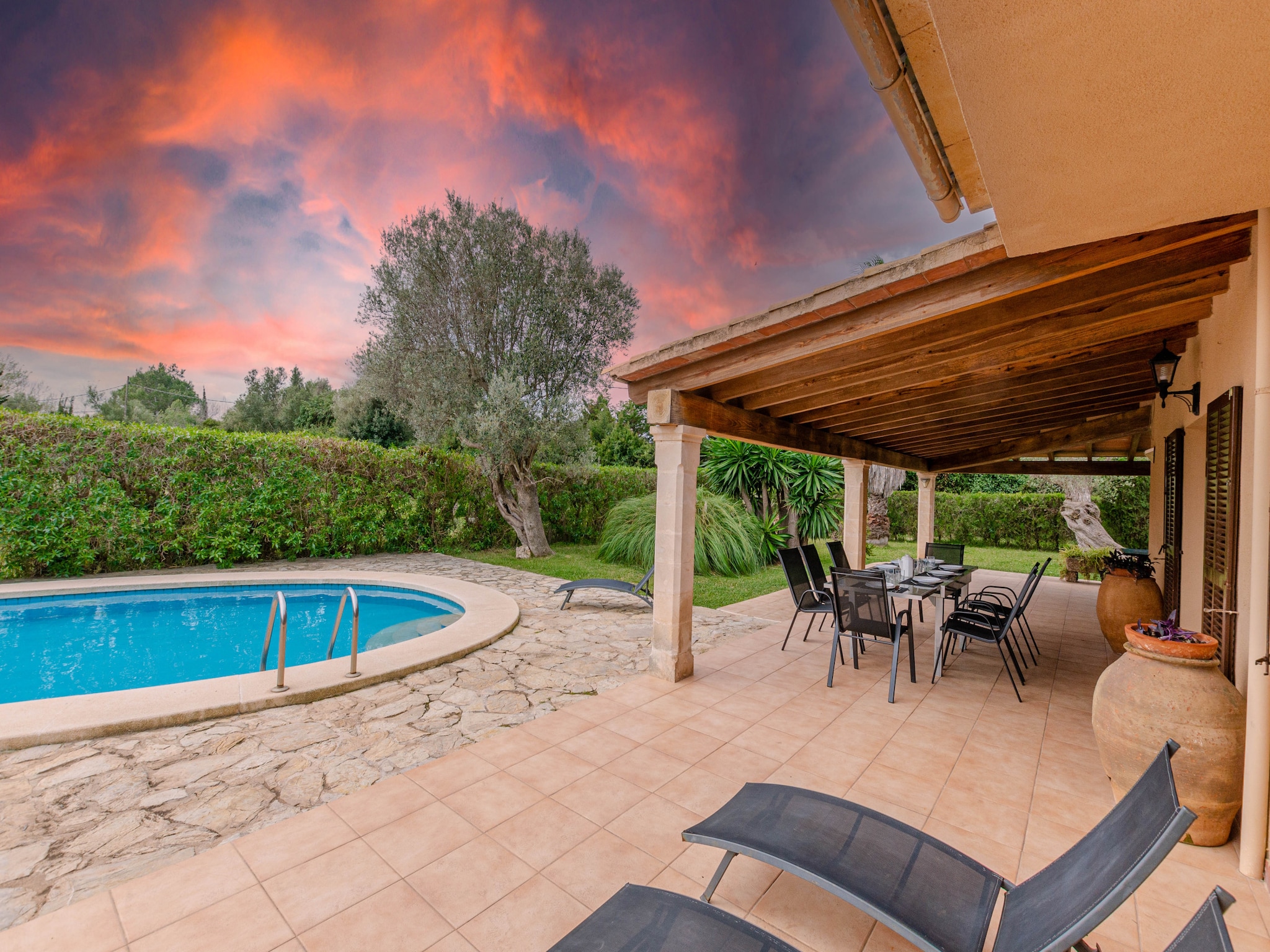 Feriebolig Finca en Pollença con piscina y barbacoa, Esc