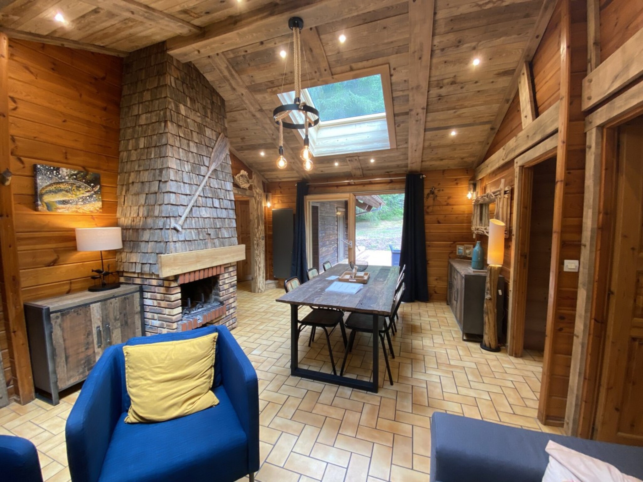 Ferienhaus LE FISHING LODGE Chalet en bois avec Bain Nordique
