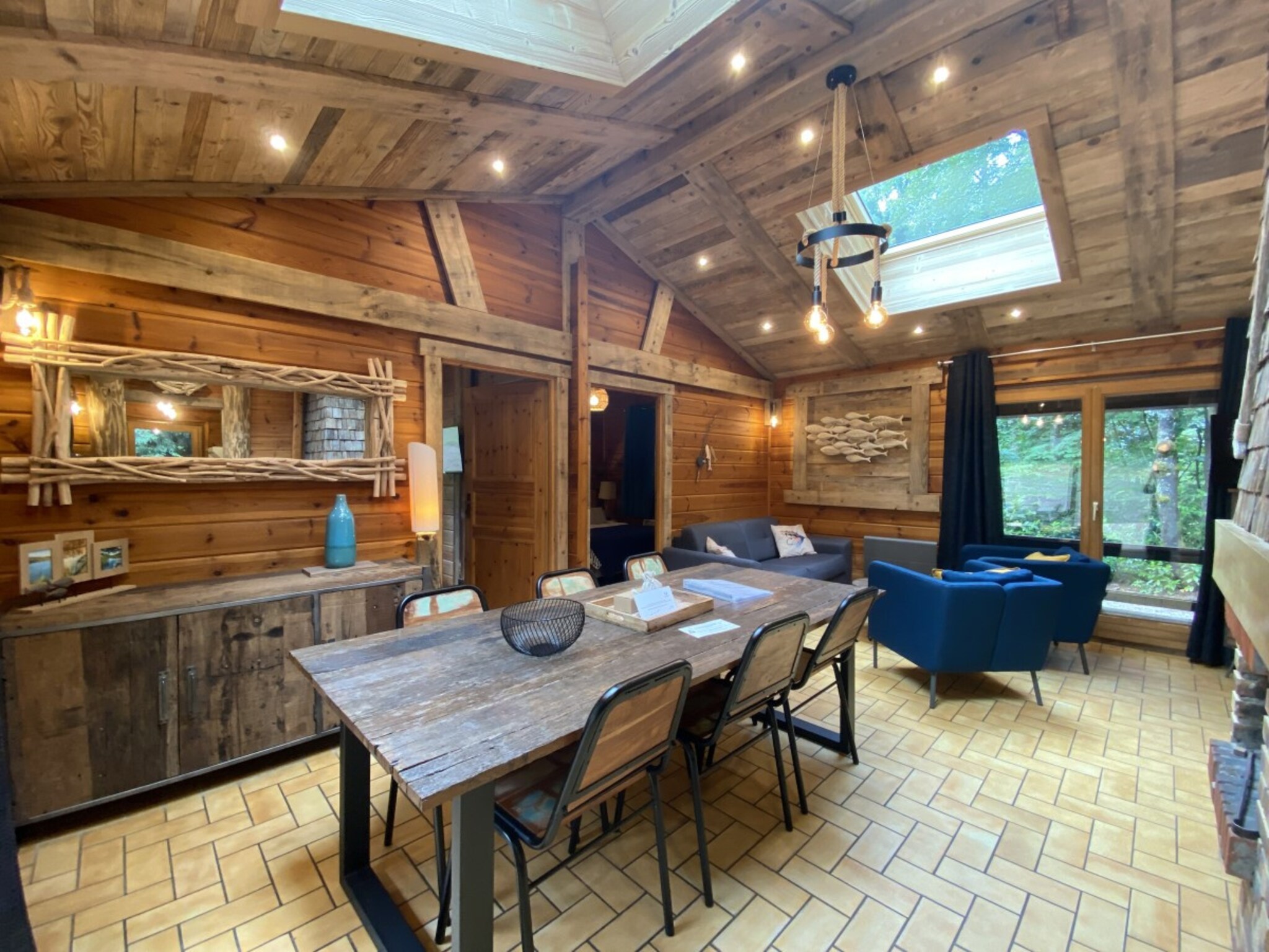 Ferienhaus LE FISHING LODGE Chalet en bois avec Bain Nordique