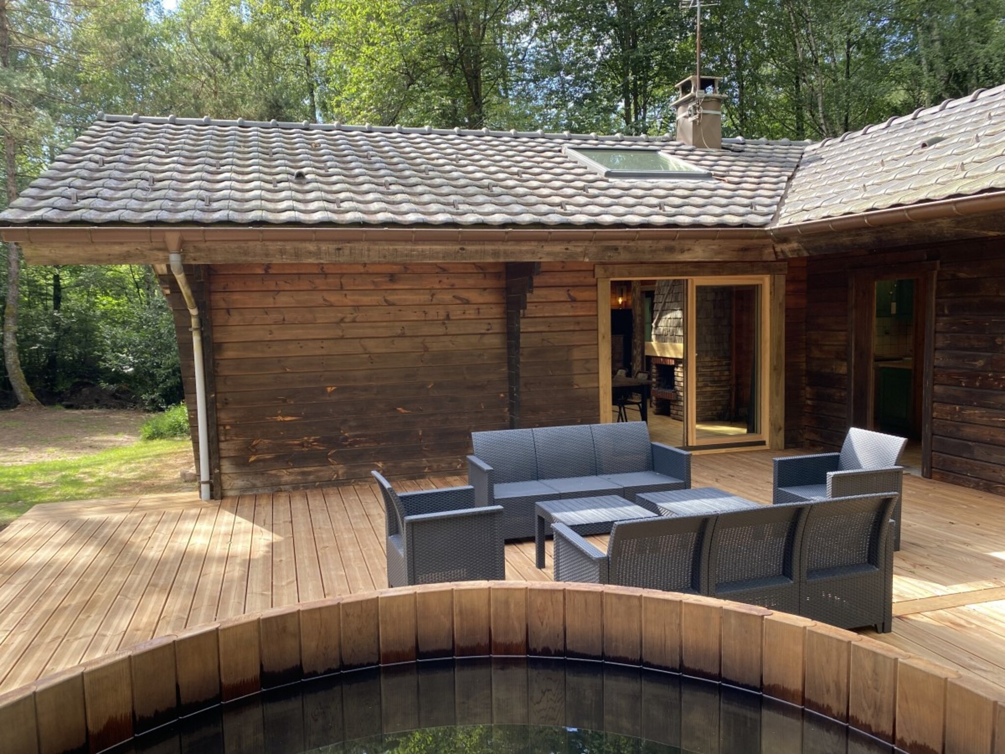 Ferienhaus LE FISHING LODGE Chalet en bois avec Bain Nordique