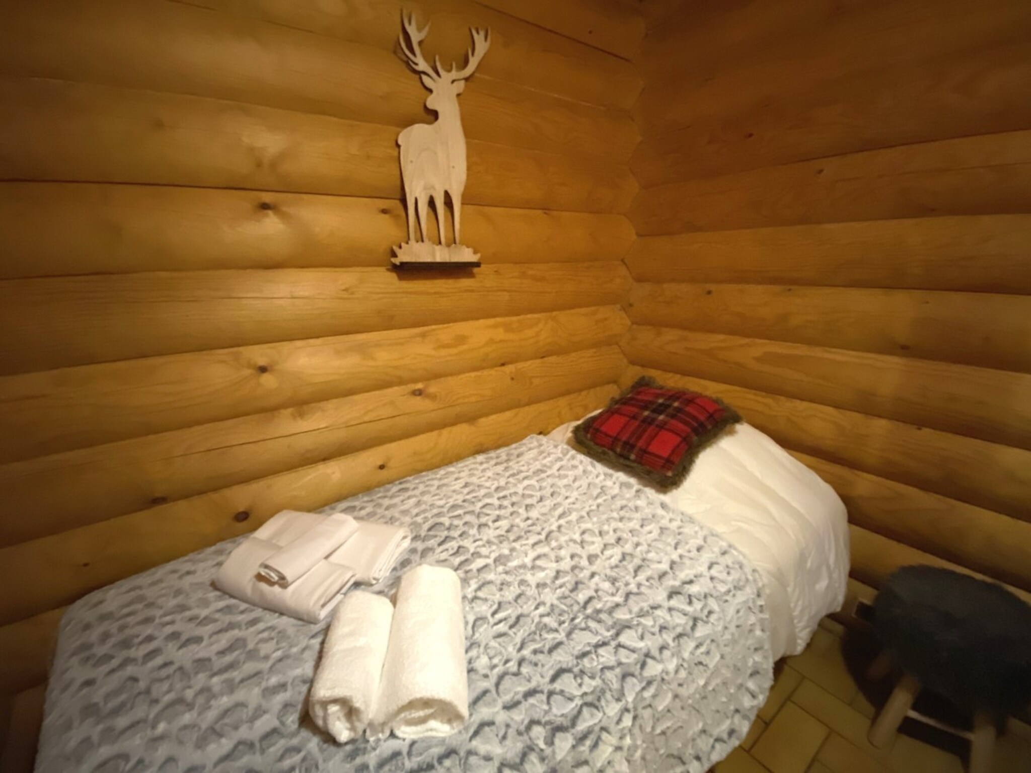 Maison LE GRAND CERF  Chalet en rondins avec SPA Jacuzzi