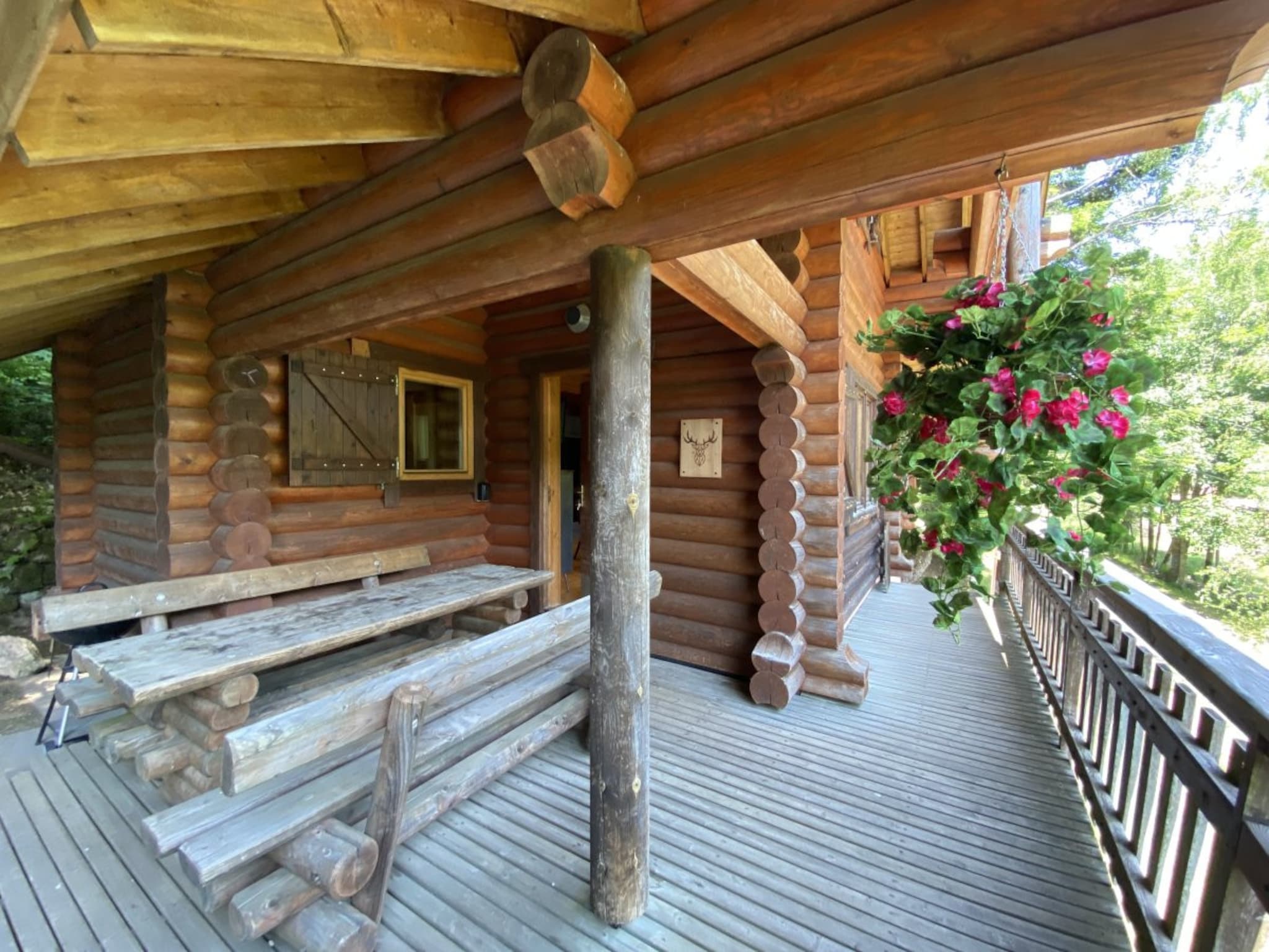 Maison LE GRAND CERF  Chalet en rondins avec SPA Jacuzzi