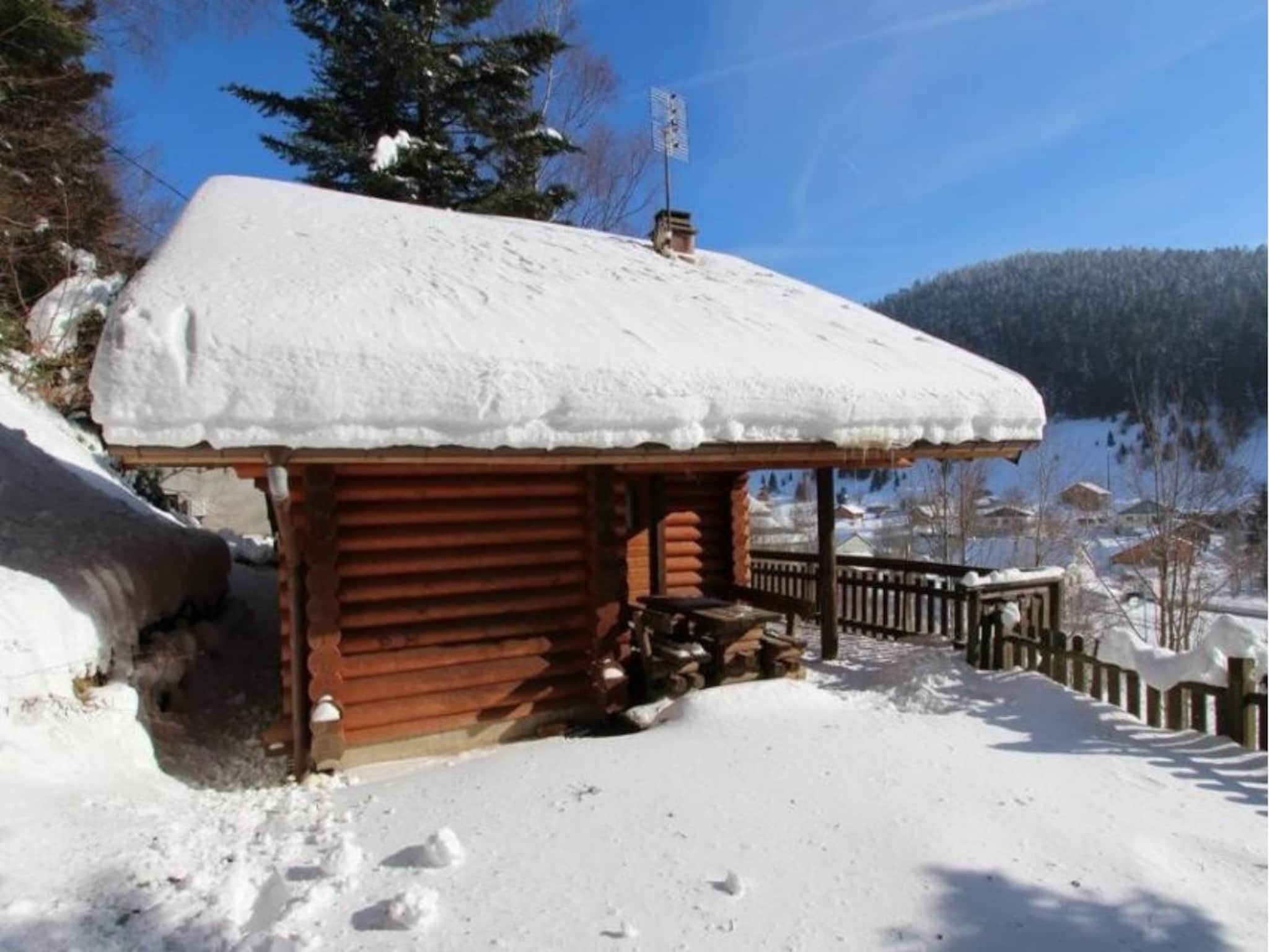 Maison LE GRAND CERF  Chalet en rondins avec SPA Jacuzzi