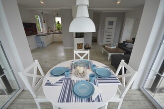 A luxury villa in a seaside village
