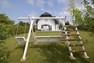 A luxury villa in a seaside village