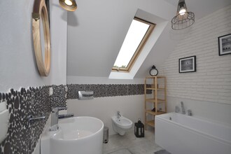 A luxury villa in a seaside village