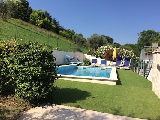 Ferienhaus mit umzäuntem Garten in Picciano (Italien) und 1 Hund erlaubt