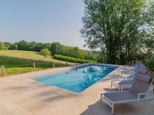 Vakantiehuis met privé zwembad in Saint-Laurent-la-Vallée (Frankrijk) voor 6 personen