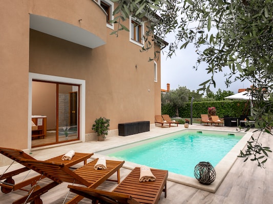 Vakantiehuis met privé zwembad in Vizinada (Kroatië) voor 10 personen