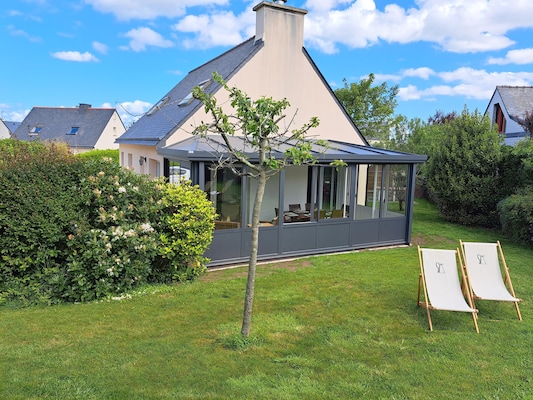 Ferienhaus mit umzäuntem Garten in Plouarzel (Frankreich) und 1 Hund erlaubt