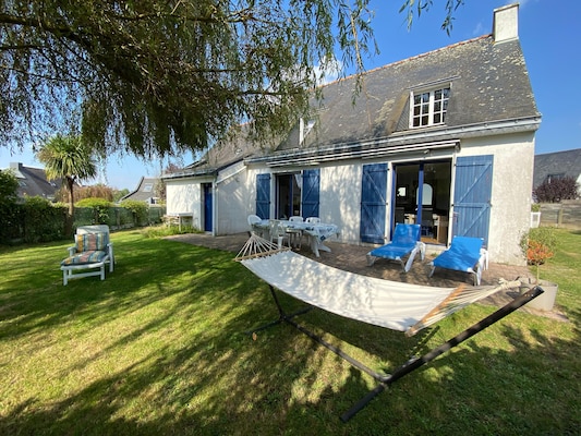 Ferienhaus mit umzäuntem Garten in Damgan (Frankreich) und 2 Hunde erlaubt