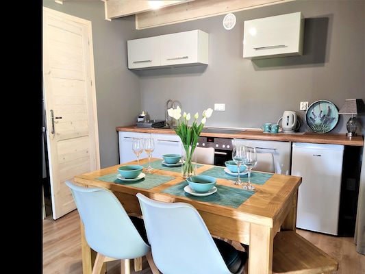 Ferienhaus mit umzäuntem Garten in Kolczewo (Polen) und 1 Hund erlaubt