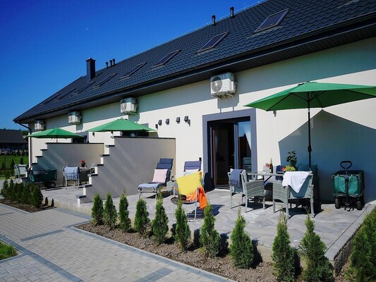 Ferienhaus mit umzäuntem Garten in Mielenko (Polen) und 1 Hund erlaubt