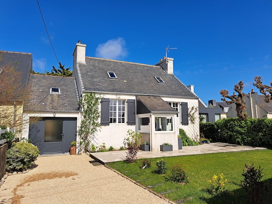 Ferienhaus mit umzäuntem Garten in Guisseny (Frankreich) und 1 Hund erlaubt