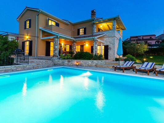 Vakantiehuis met privé zwembad in Montizana (Kroatië) voor 8 personen