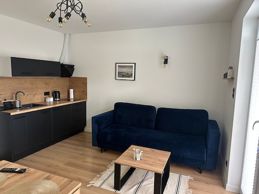 Ferienhaus mit umzäuntem Garten in Chlopy (Polen) und 1 Hund erlaubt