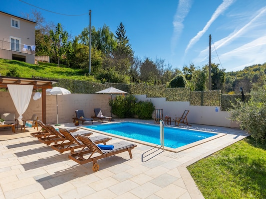 Vakantiehuis met privé zwembad in Pazin (Kroatië) voor 6 personen