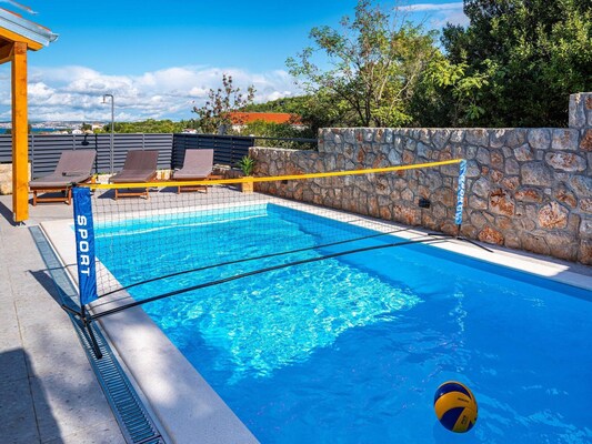 Vakantiehuis met privé zwembad in Lukoran (Kroatië) voor 8 personen