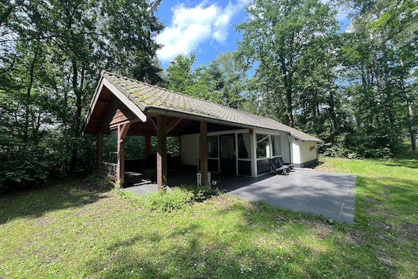 Vrijstaand boshuis met overdekt terras in hartje Limburgse natuur - thumbnail 5