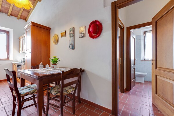 Sfeervol boerderijappartement voor 2 in het Toscaanse Buonconvento - thumbnail 3