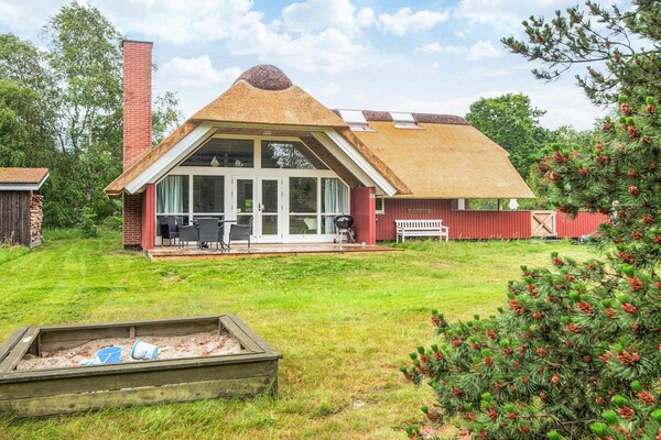 Licht houten vakantiehuis met whirlpool en tuinspel nabij Blåvand strand - thumbnail 1