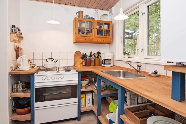 Bosrijke oase bij Bryrup: knus huis voor 4 met houtgestookte sauna - thumbnail 3