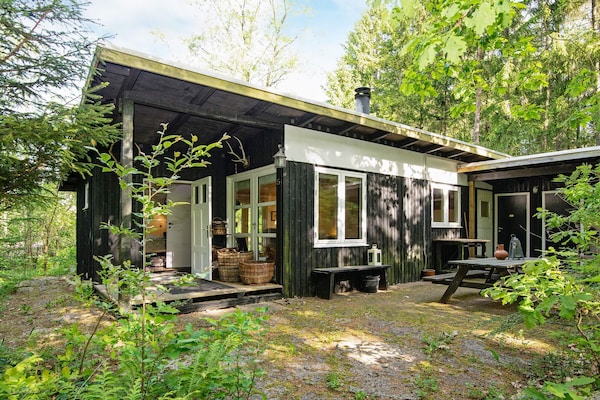 Bosrijke oase bij Bryrup: knus huis voor 4 met houtgestookte sauna - thumbnail 1